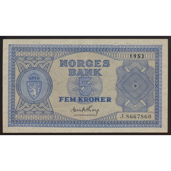 5 Kroner 1953 J Kv 01