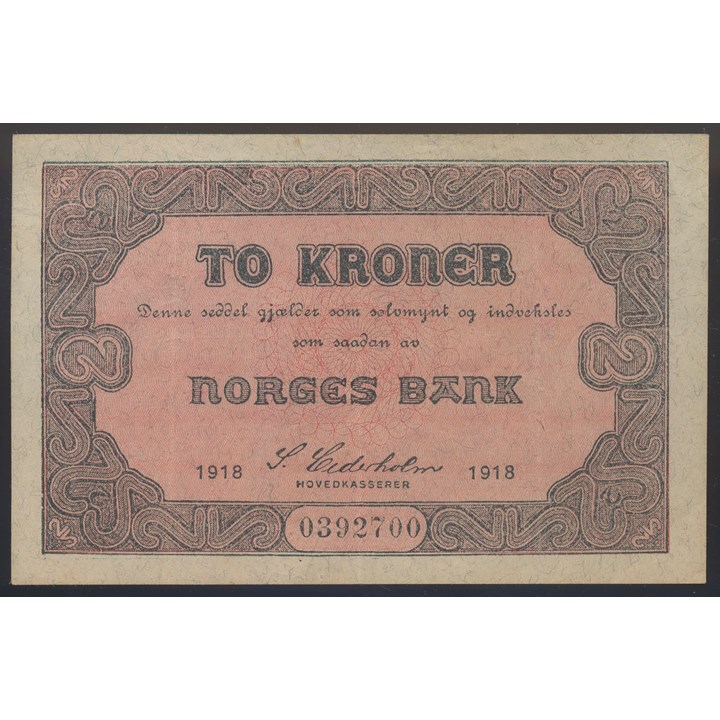 2 Kroner 1918 Kv 1/1+