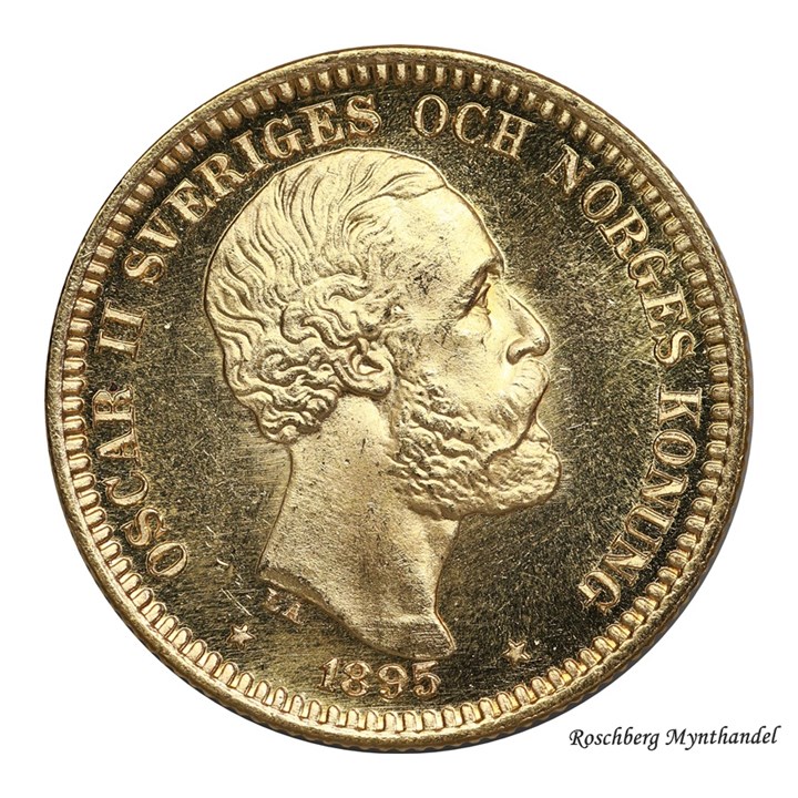 Sverige 20 Kronor 1895 Kv 0/01, prooflike