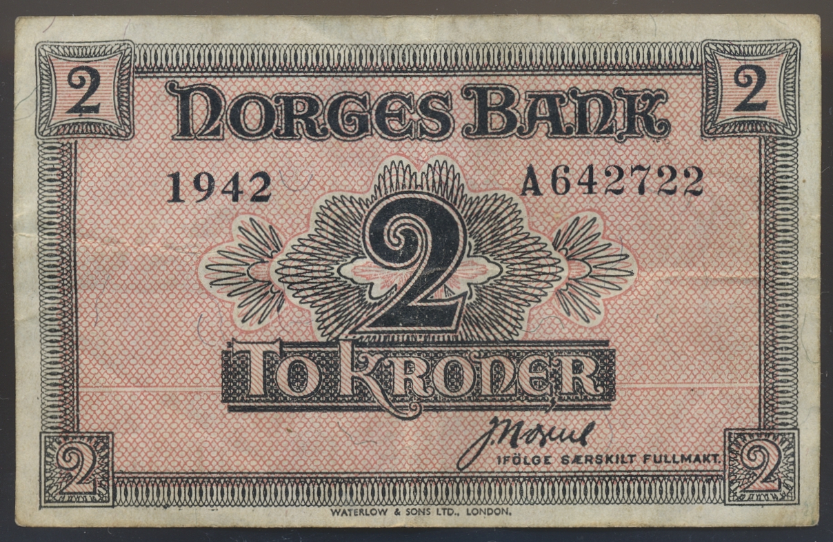 2 Kroner 1942 A London Kv 1/1-