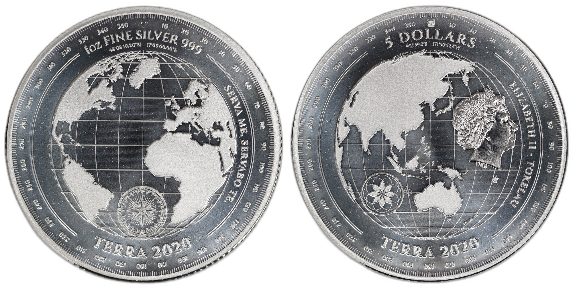 Tokelau 5 Dollars 2020 Terra 2020 Kv: BU