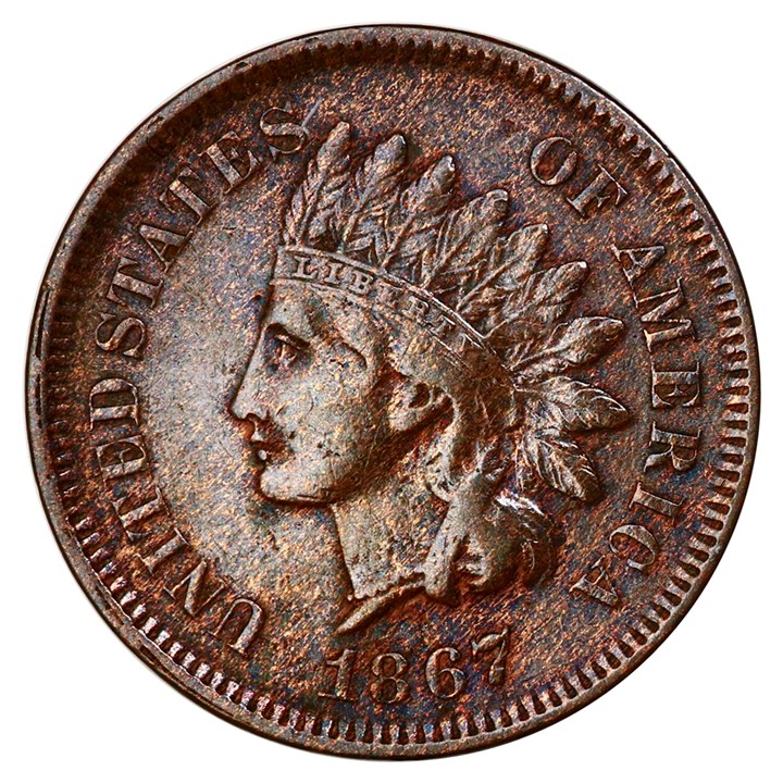 USA Indian Head Cent 1867 Kv 01