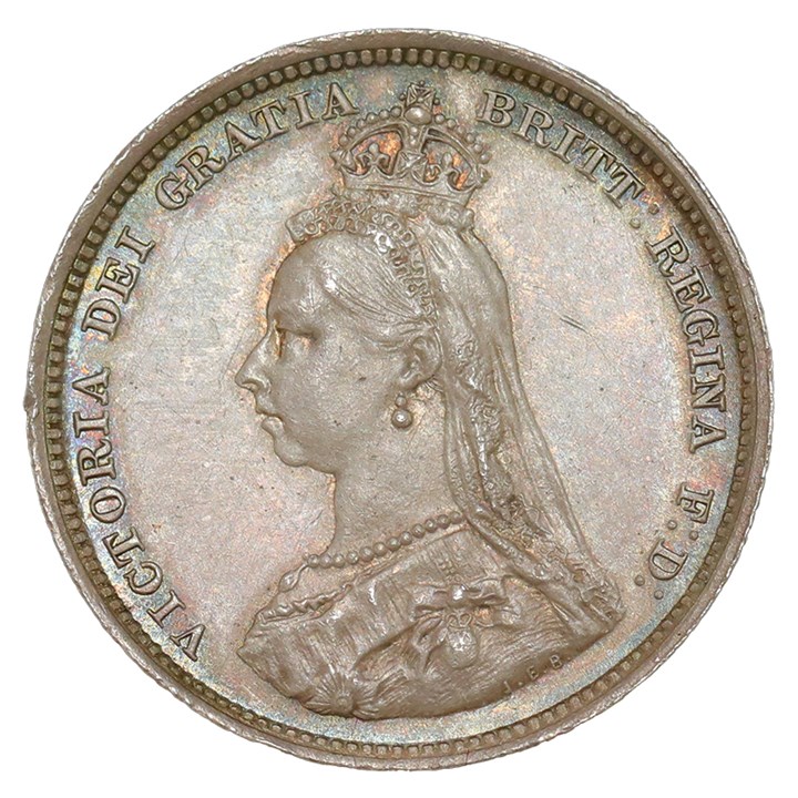 GB Shilling 1887 UNC