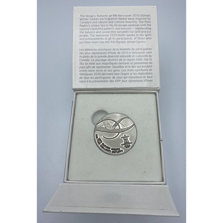 Vancouver 2010 Winter Olympics Participation Medal