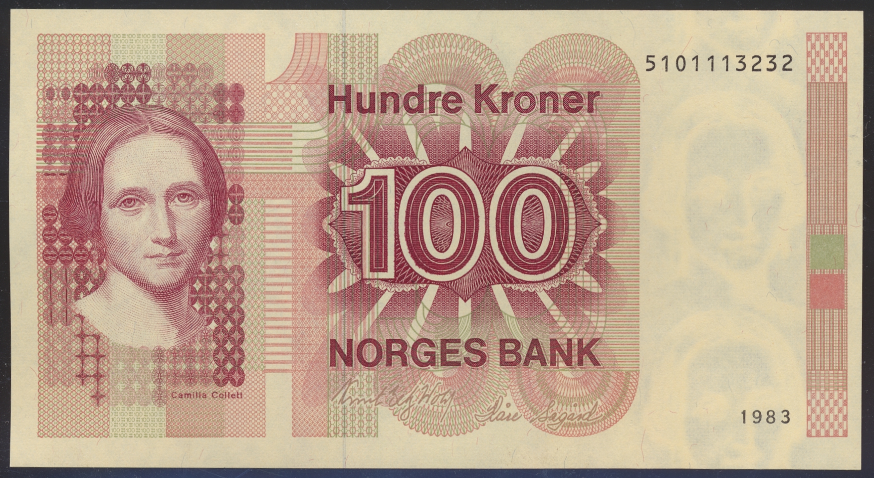 AUG26-2914 Norge 100 Kroner 1983  Kv: 0